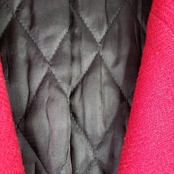 LL Bean Women's Wool Blend 3 Button Blazer Red Size 10 P Petite Holiday Jacket - Picture 10 of 11